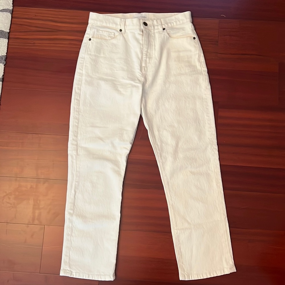 Loft high waist straight crop jeans
